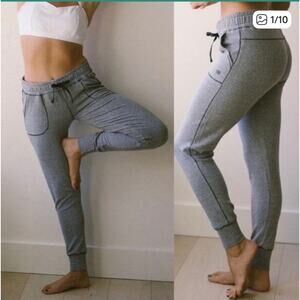 Albion Fit Women's At Ease Heather Gray Joggers, XL